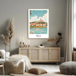 Pécs Scenic View Travel Poster PosterGoat