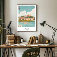 Pécs Scenic View Travel Poster PosterGoat