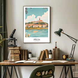 Pécs Scenic View Travel Poster PosterGoat
