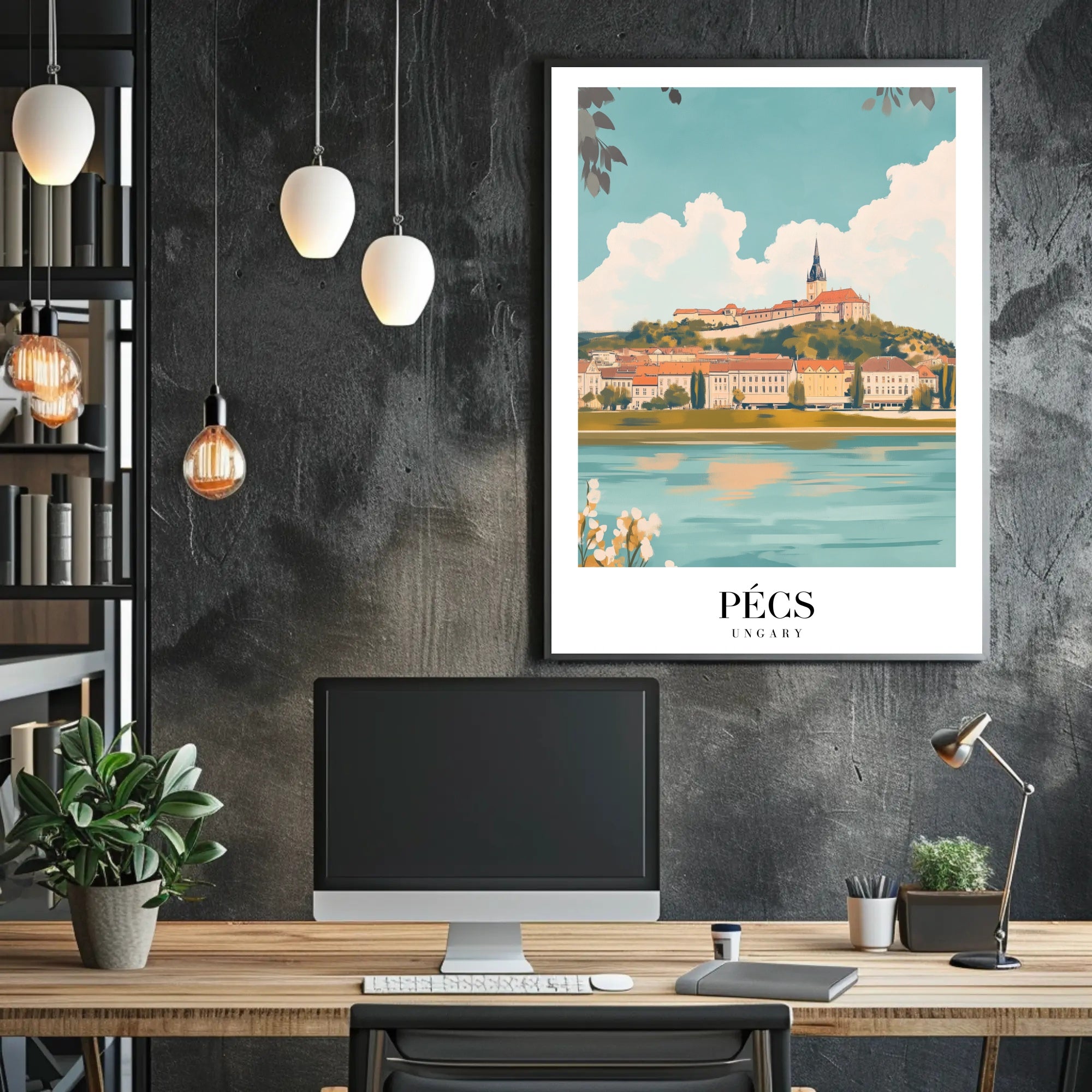 Pécs Scenic View Travel Poster PosterGoat