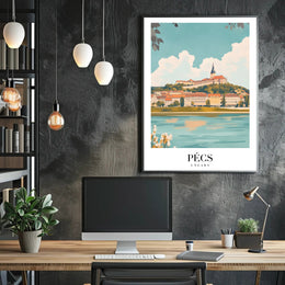 Pécs Scenic View Travel Poster PosterGoat