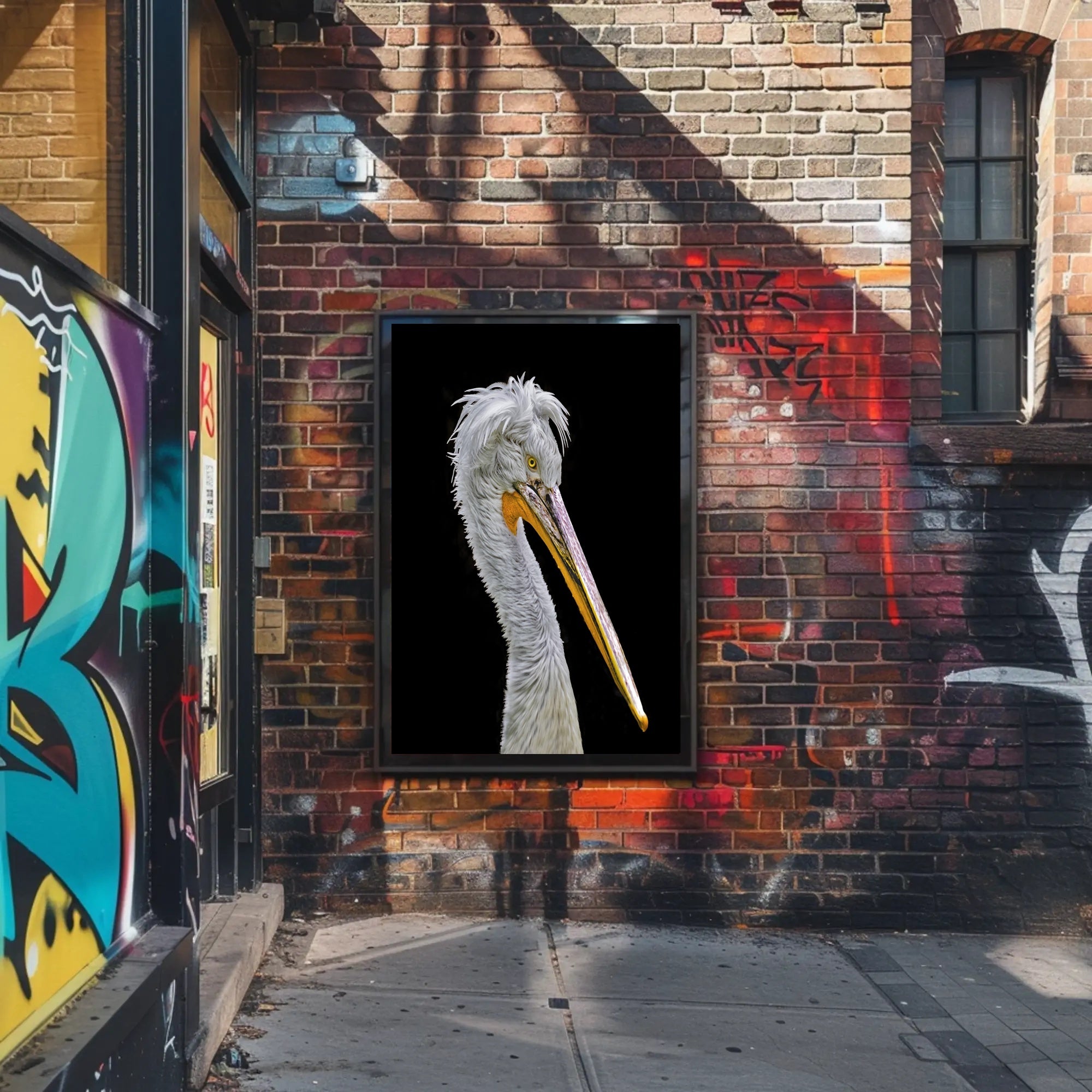 Pelican's Majesty: Photorealistic Wildlife Animal Poster PosterGoat