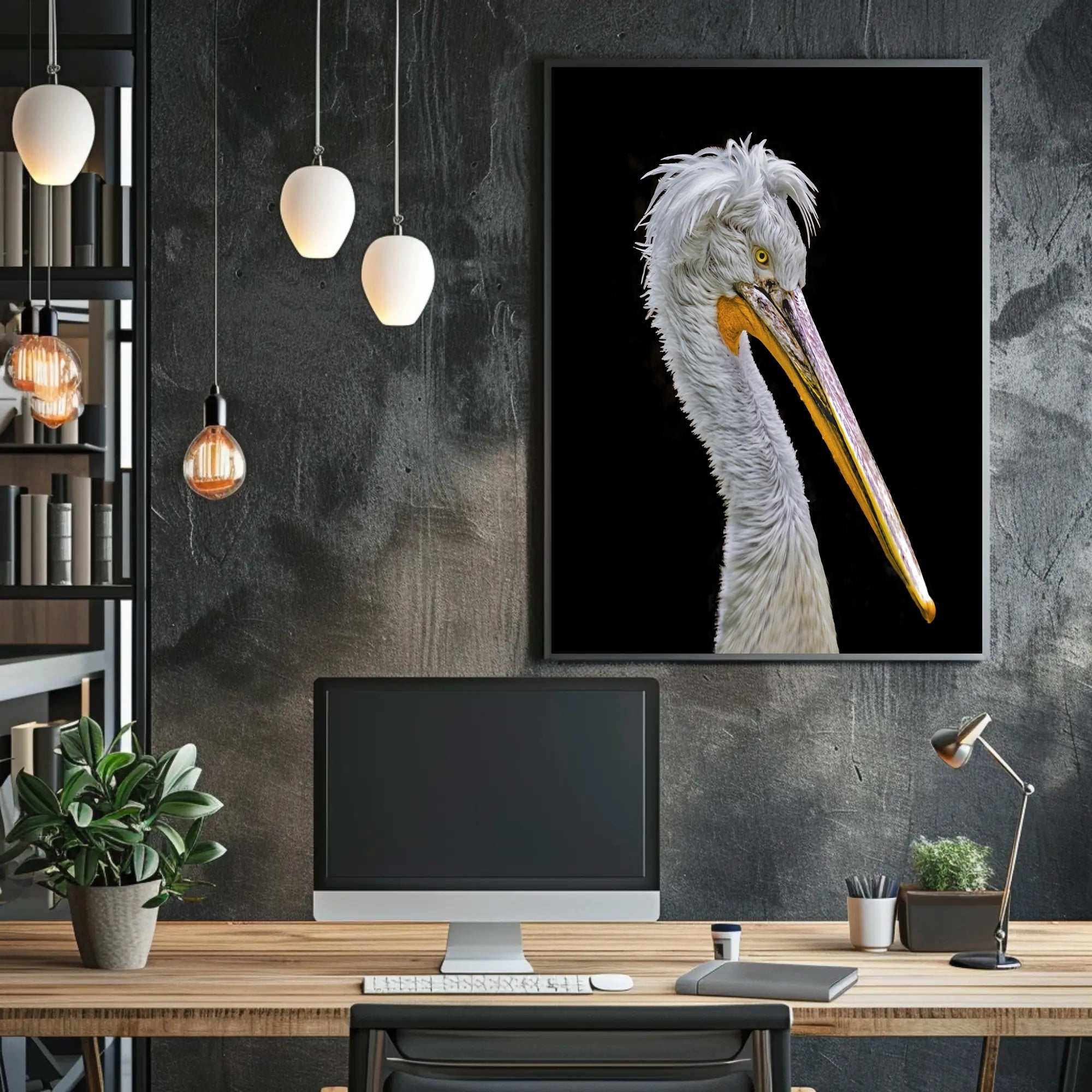 Pelican's Majesty: Photorealistic Wildlife Animal Poster PosterGoat