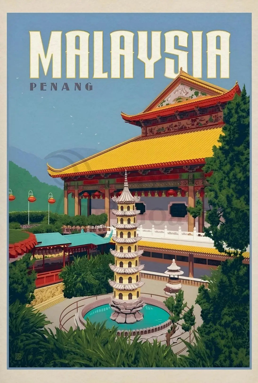 Penang Cultural Heritage Travel Poster PosterGoat