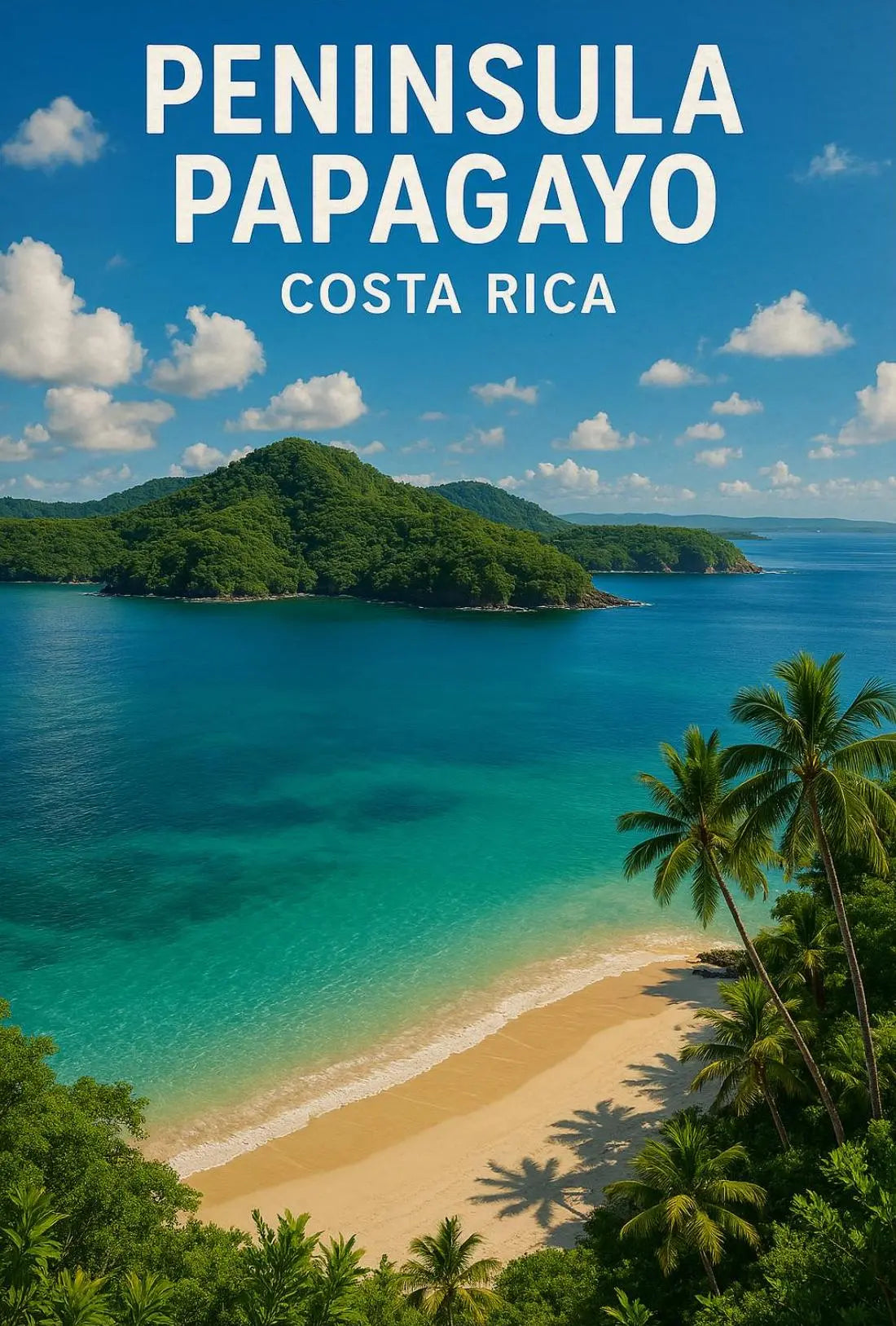 Peninsula Papagayo Tropical Getaway Travel Poster PosterGoat