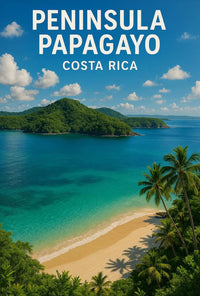 Peninsula Papagayo Tropical Getaway Travel Poster PosterGoat
