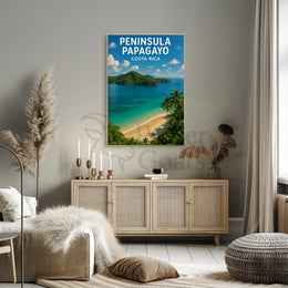 Peninsula Papagayo Tropical Getaway Travel Poster PosterGoat