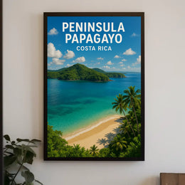 Peninsula Papagayo Tropical Getaway Travel Poster PosterGoat