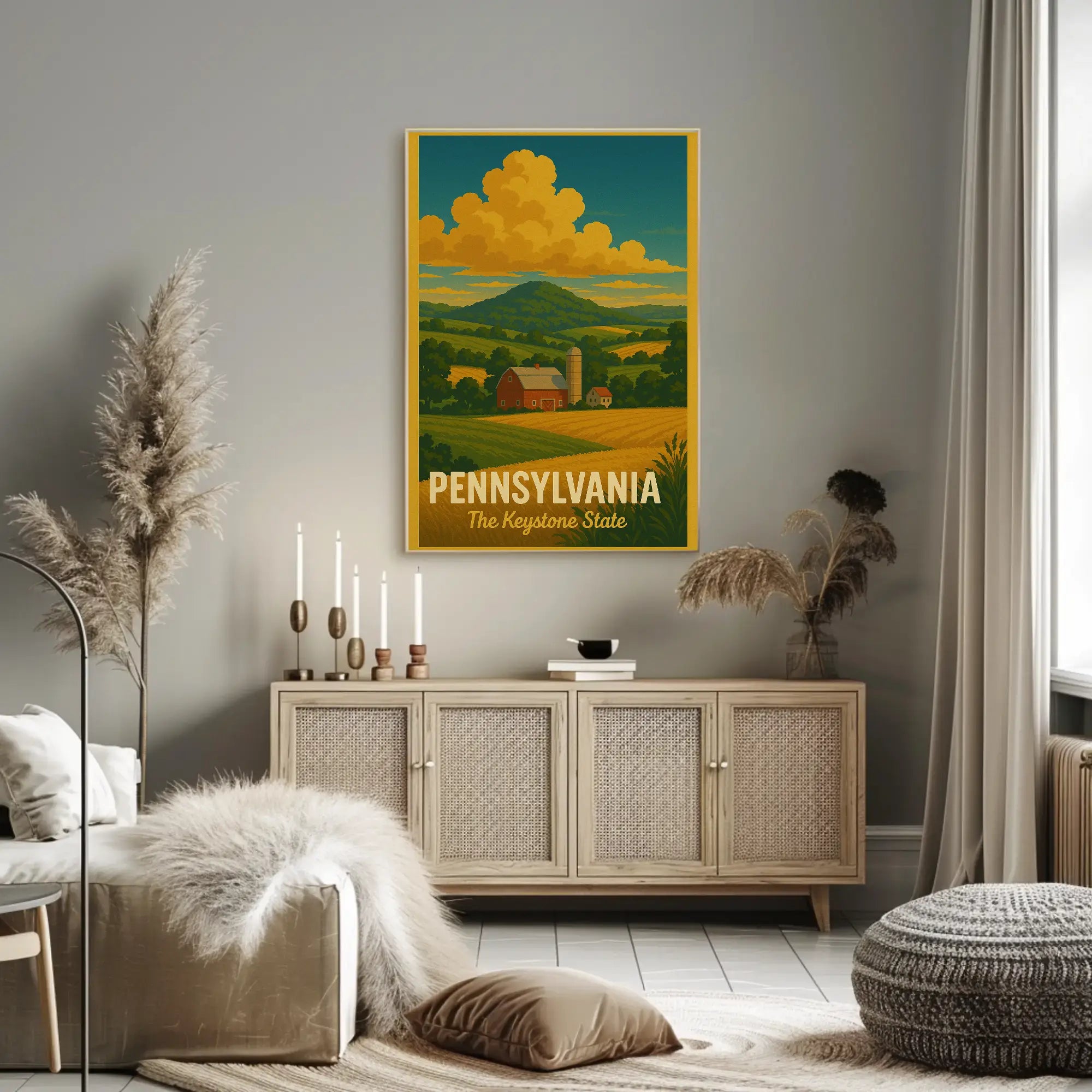 Pennsylvania Countryside Vintage Travel Poster PosterGoat