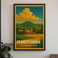 Pennsylvania Countryside Vintage Travel Poster PosterGoat