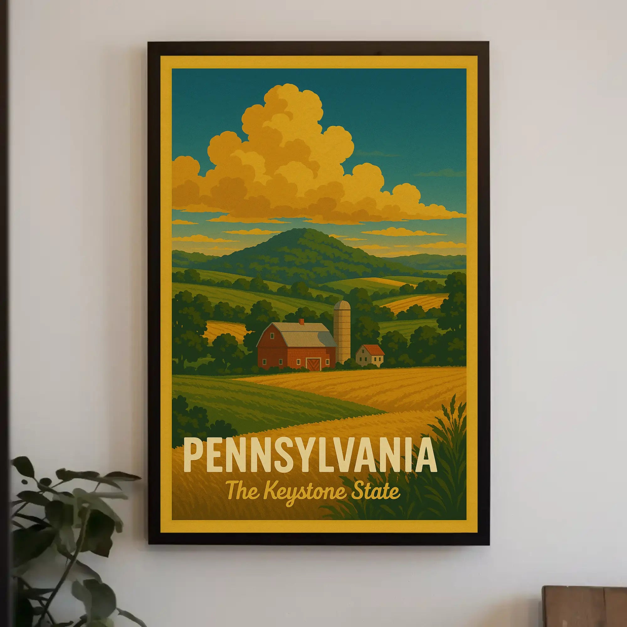 Pennsylvania Countryside Vintage Travel Poster PosterGoat
