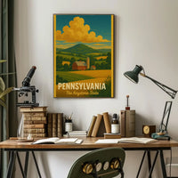 Pennsylvania Countryside Vintage Travel Poster PosterGoat