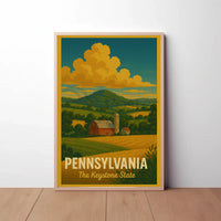 Pennsylvania Countryside Vintage Travel Poster PosterGoat