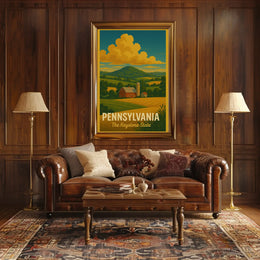 Pennsylvania Countryside Vintage Travel Poster PosterGoat