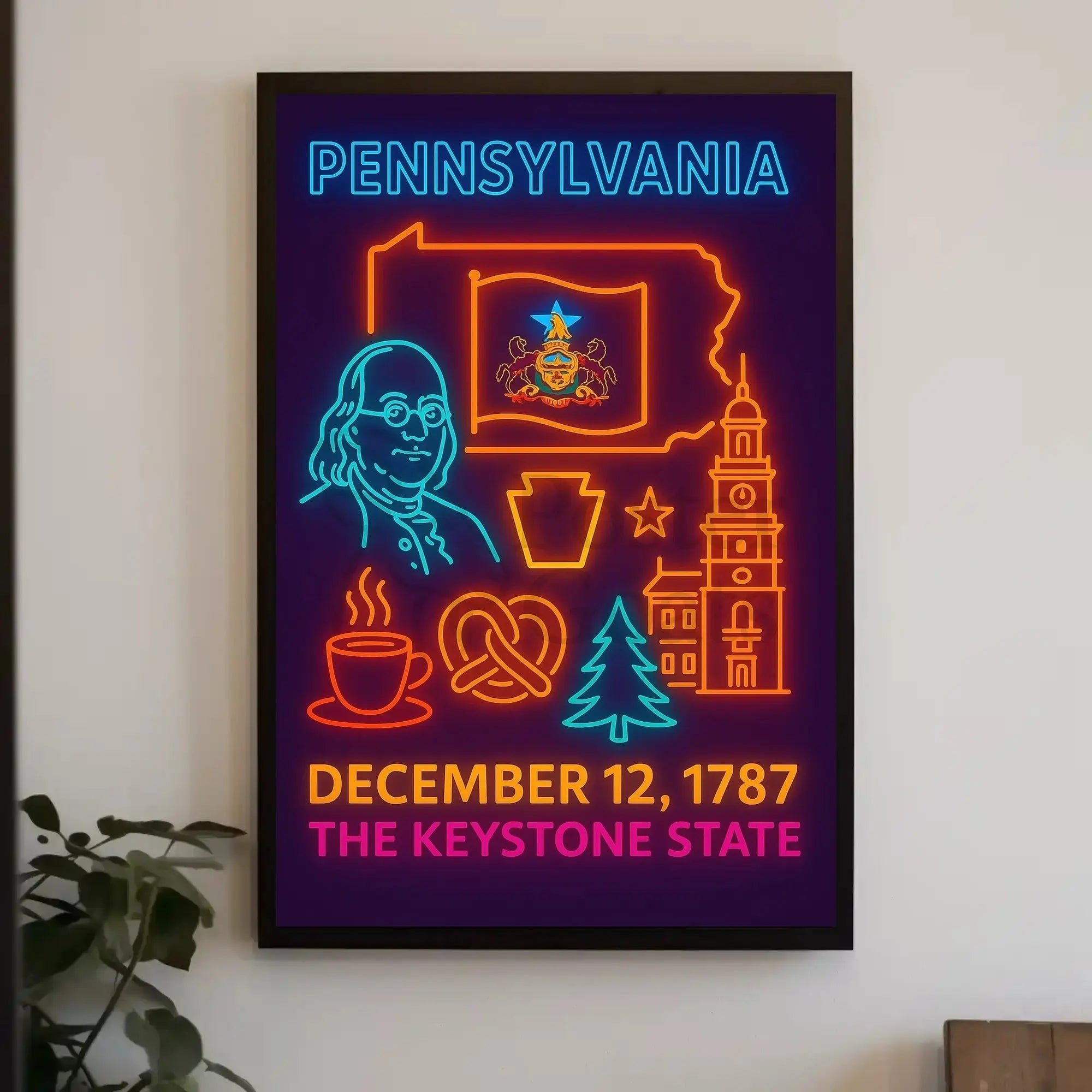 Pennsylvania Keystone State Historical Heritage Poster PosterGoat