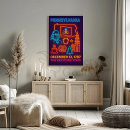 Pennsylvania Keystone State Historical Heritage Poster PosterGoat