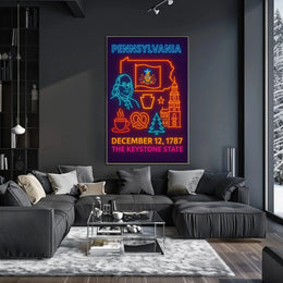 Pennsylvania Keystone State Historical Heritage Poster PosterGoat