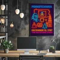 Pennsylvania Keystone State Historical Heritage Poster PosterGoat