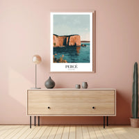 Percé Rock Canadian Coastal Beauty Travel Poster PosterGoat