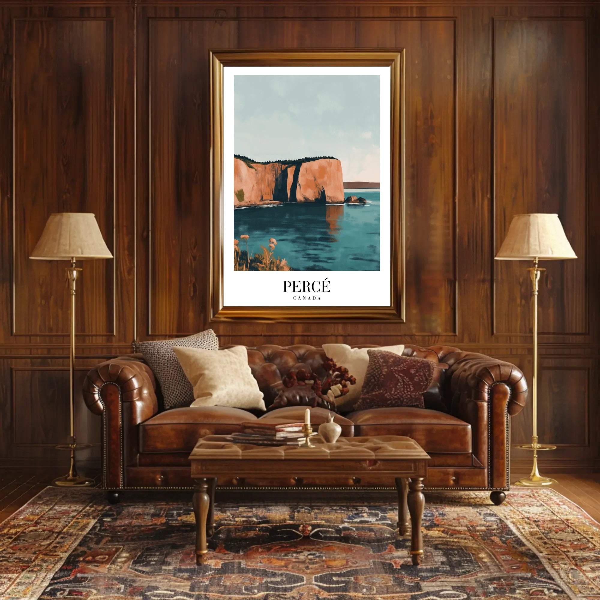Percé Rock Canadian Coastal Beauty Travel Poster PosterGoat