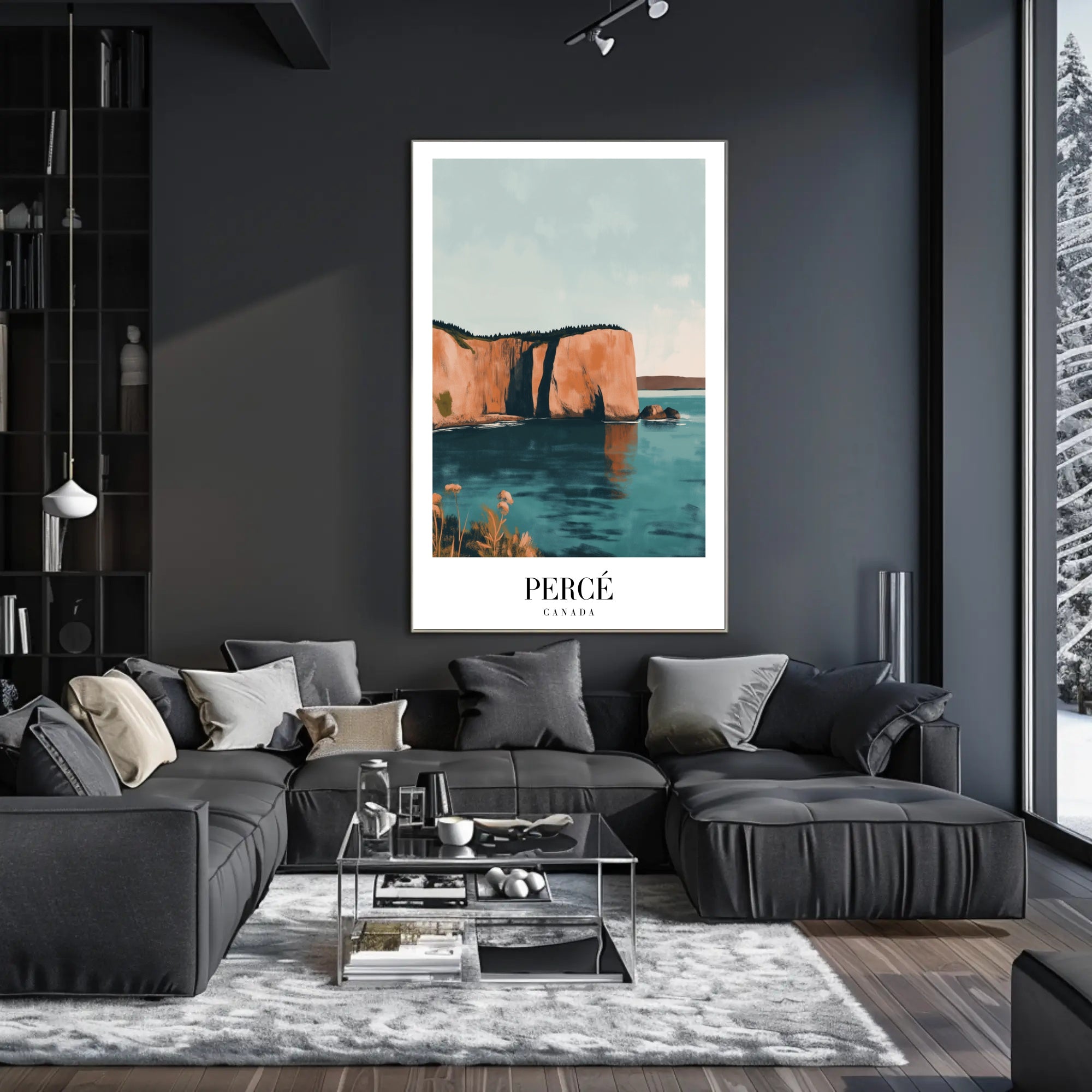 Percé Rock Canadian Coastal Beauty Travel Poster PosterGoat