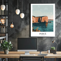 Percé Rock Canadian Coastal Beauty Travel Poster PosterGoat