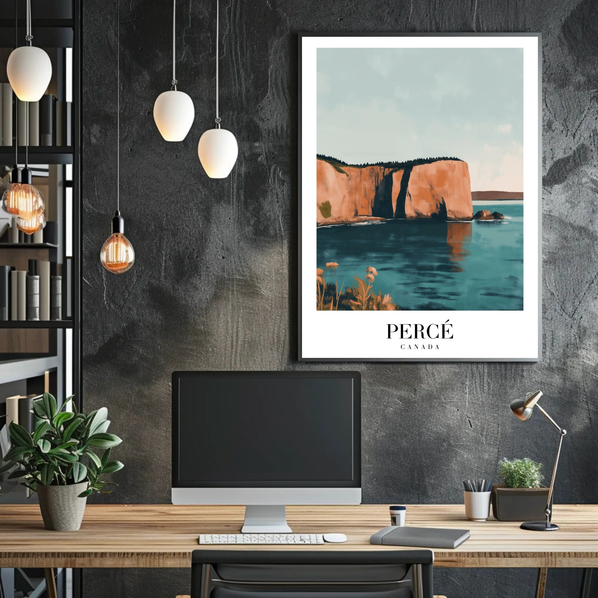 Percé Rock Canadian Coastal Beauty Travel Poster PosterGoat