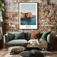 Percé Rock Canadian Coastal Beauty Travel Poster PosterGoat