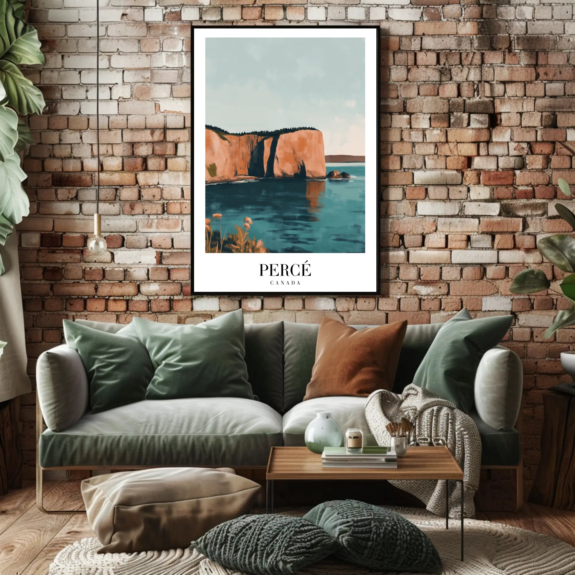 Percé Rock Canadian Coastal Beauty Travel Poster PosterGoat