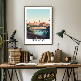 Perpignan Architectural Charm: Urban or Cityscape Poster PosterGoat