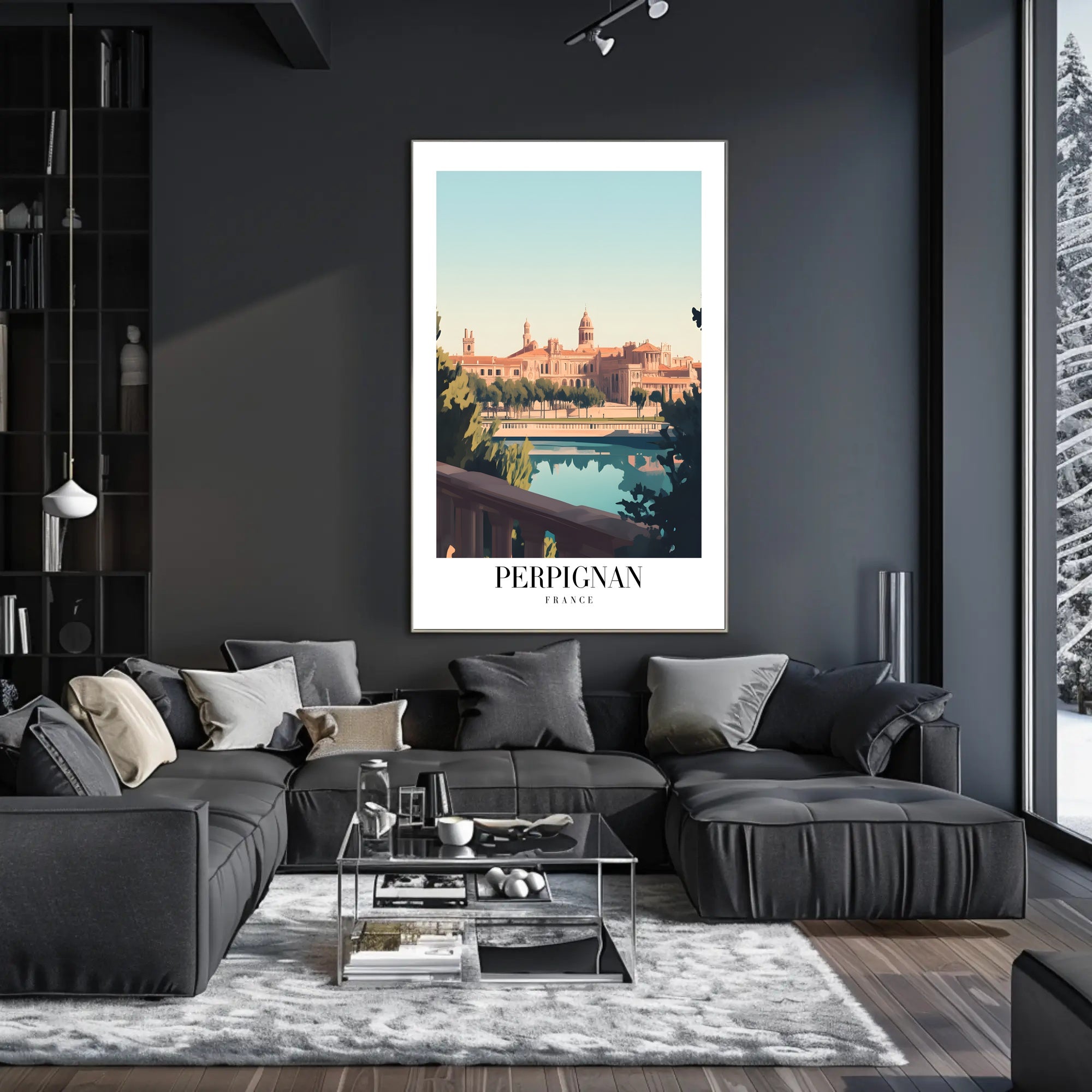Perpignan Architectural Charm: Urban or Cityscape Poster PosterGoat
