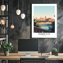 Perpignan Architectural Charm: Urban or Cityscape Poster PosterGoat