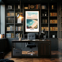 Perth Coastal Landscape Artistic Travel Poster PosterGoat