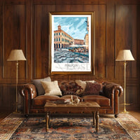Perugia Outdoor Café Italian Travel Poster PosterGoat