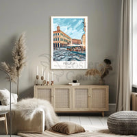Perugia Outdoor Café Italian Travel Poster PosterGoat