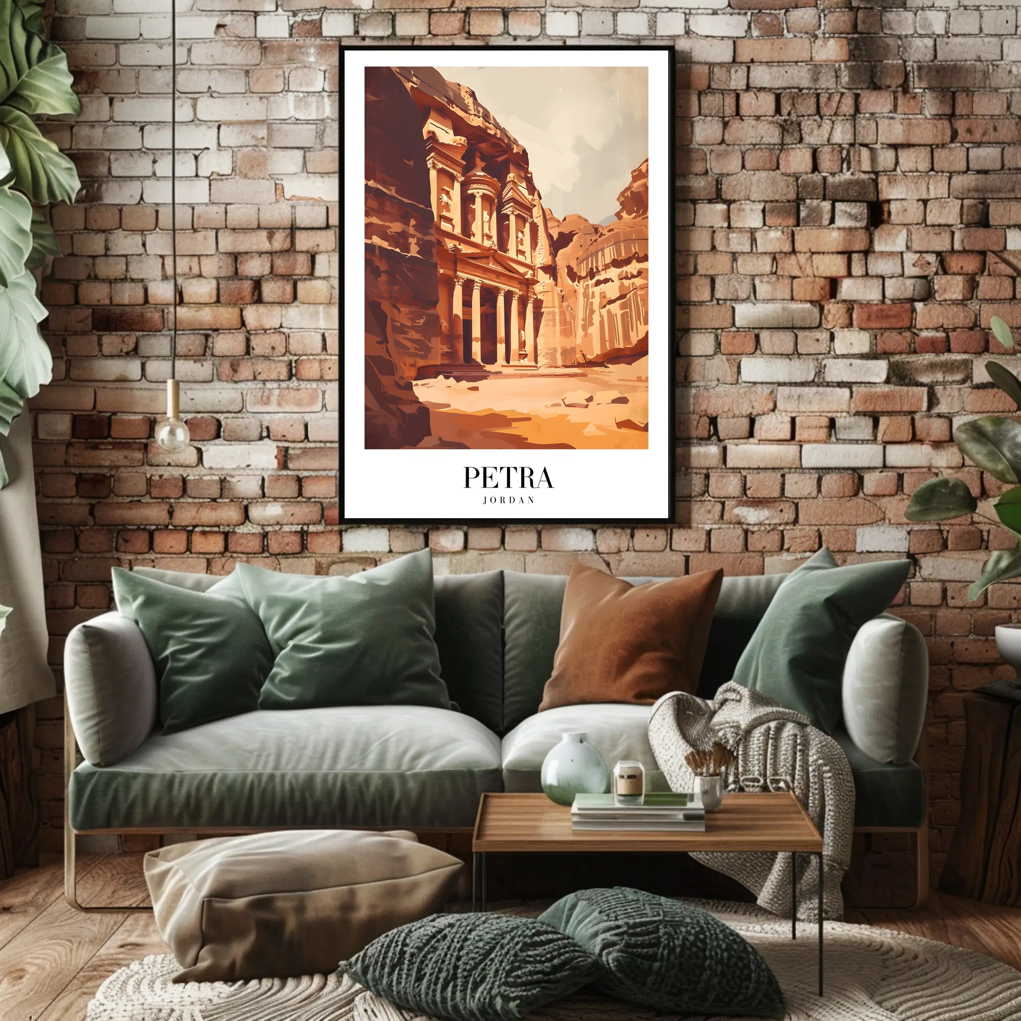 Petra's Treasury Modern Art Travel Poster PosterGoat