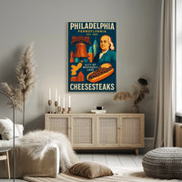 Philadelphia Icons Celebratory Heritage Cultural Poster PosterGoat