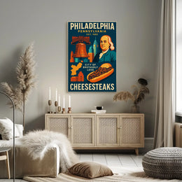 Philadelphia Icons Celebratory Heritage Cultural Poster PosterGoat