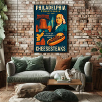 Philadelphia Icons Celebratory Heritage Cultural Poster PosterGoat