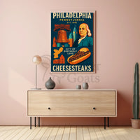 Philadelphia Icons Celebratory Heritage Cultural Poster PosterGoat