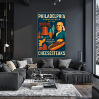 Philadelphia Icons Celebratory Heritage Cultural Poster PosterGoat