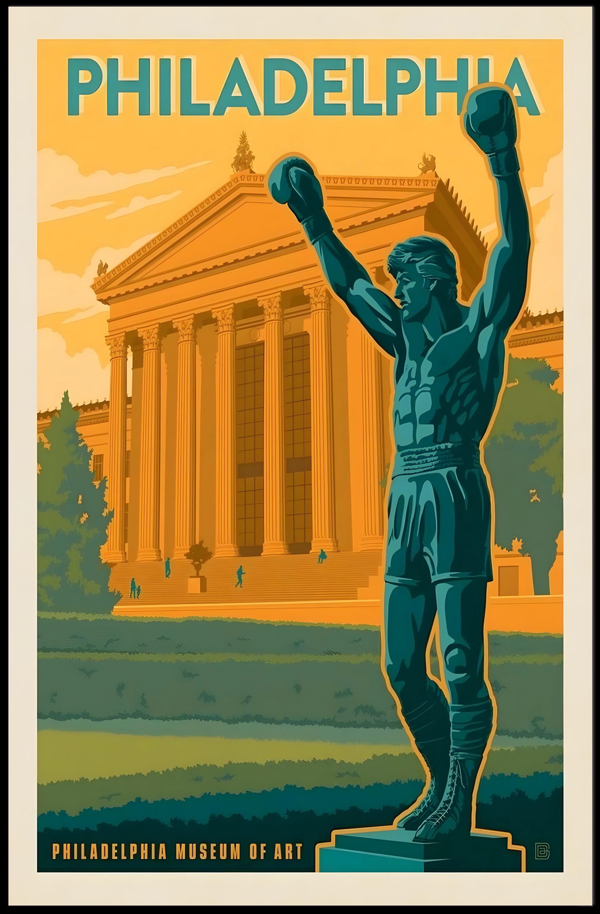 Philadelphia Victory Sports Art Retro Style Poster PosterGoat