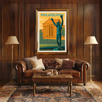 Philadelphia Victory Sports Art Retro Style Poster PosterGoat