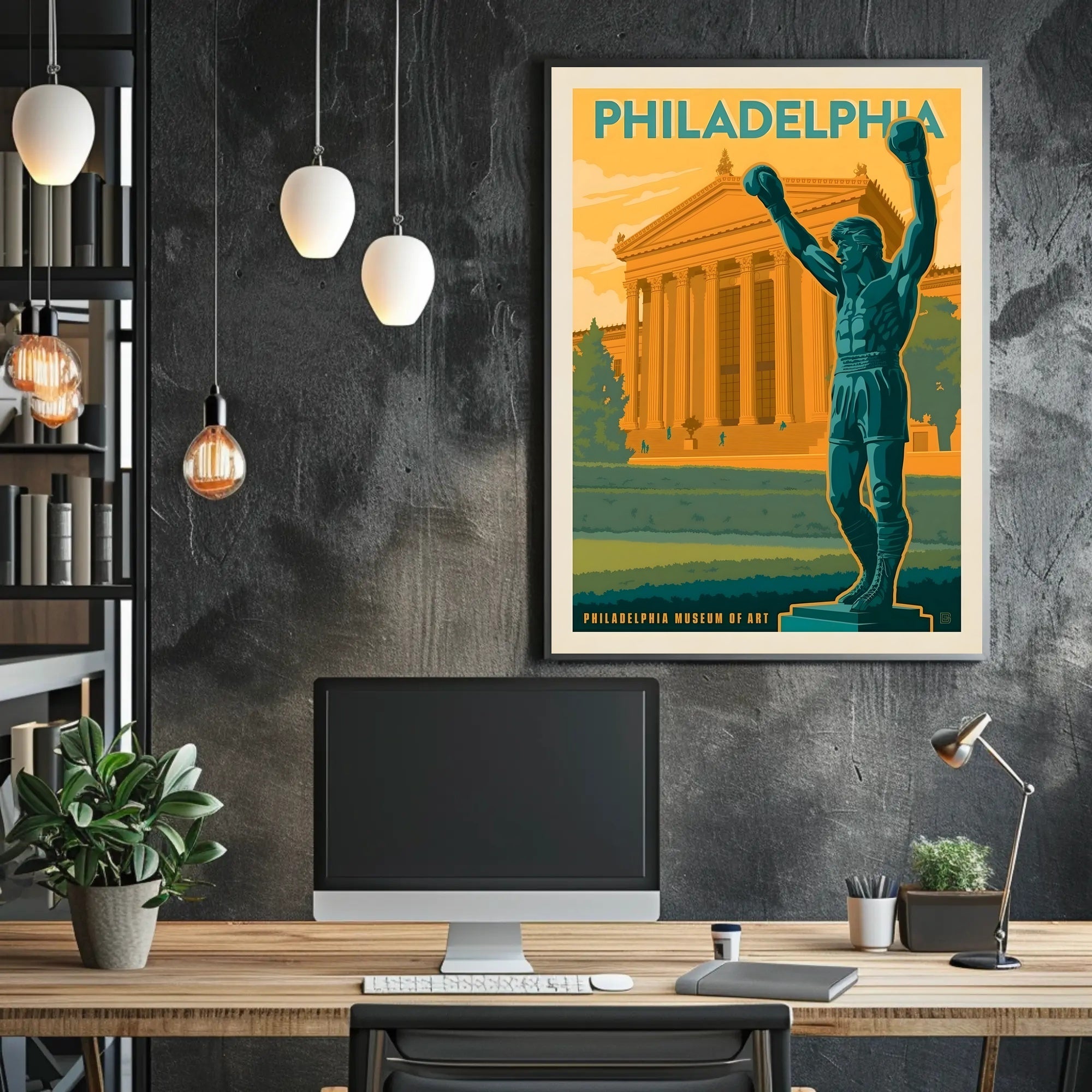 Philadelphia Victory Sports Art Retro Style Poster PosterGoat