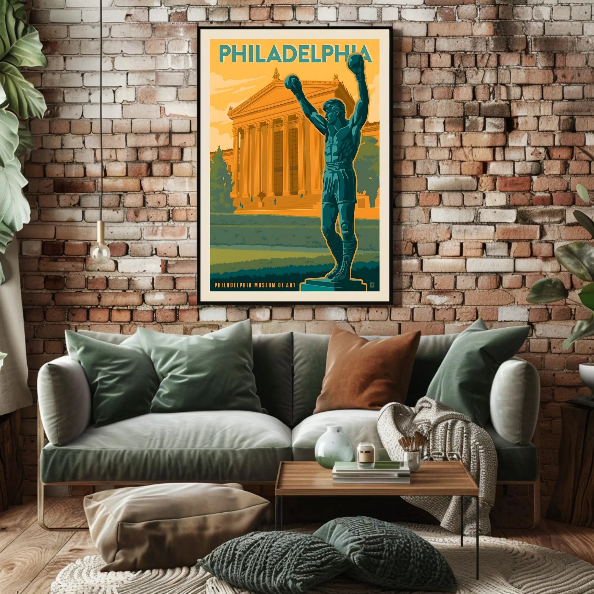 Philadelphia Victory Sports Art Retro Style Poster PosterGoat