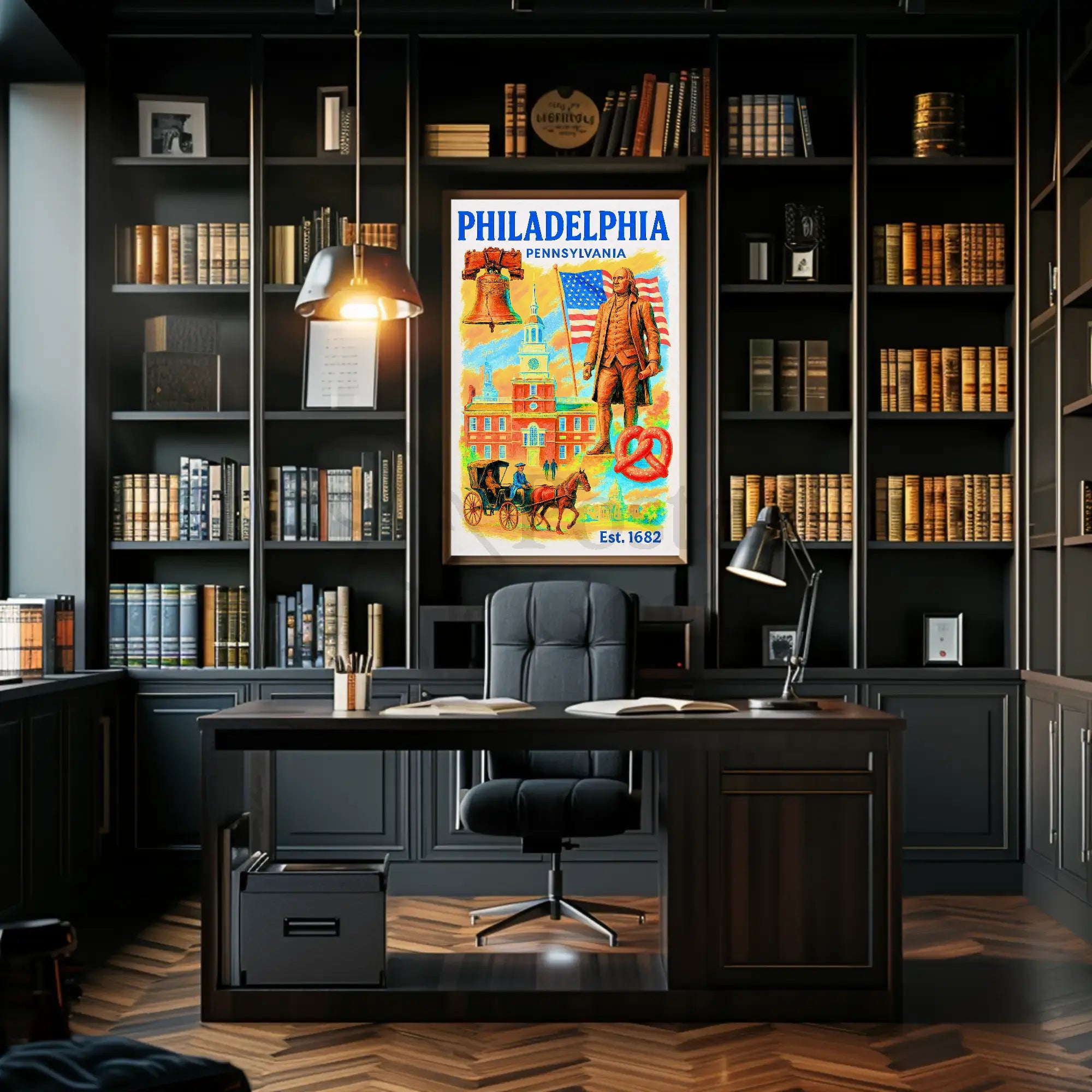 Philadelphia Vintage Charm 1682 Cultural or Heritage Poster PosterGoat