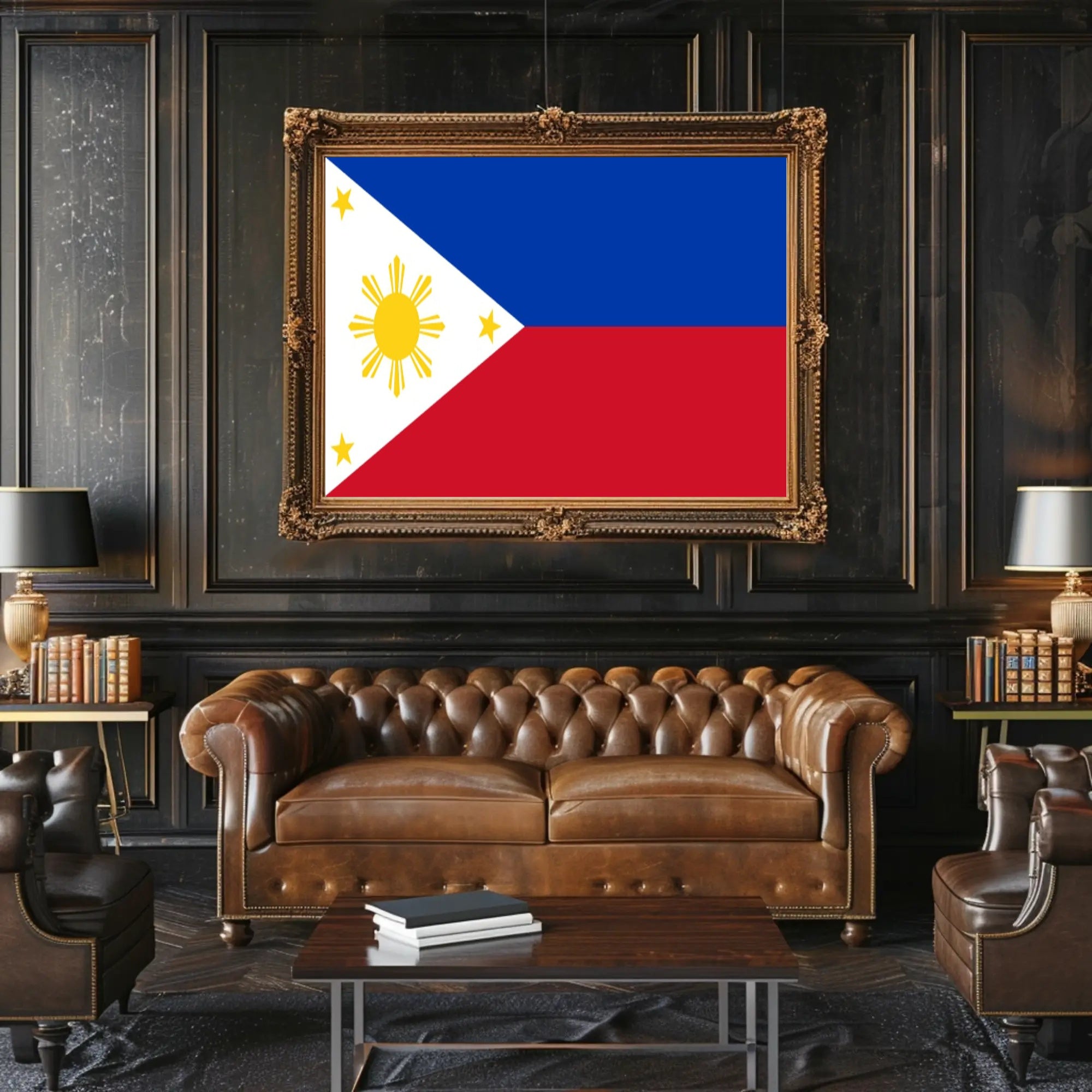 Philippines Flag Detailed Design Country Flag Poster PosterGoat