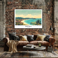 Phuket Coastal Paradise Vintage Travel Poster PosterGoat
