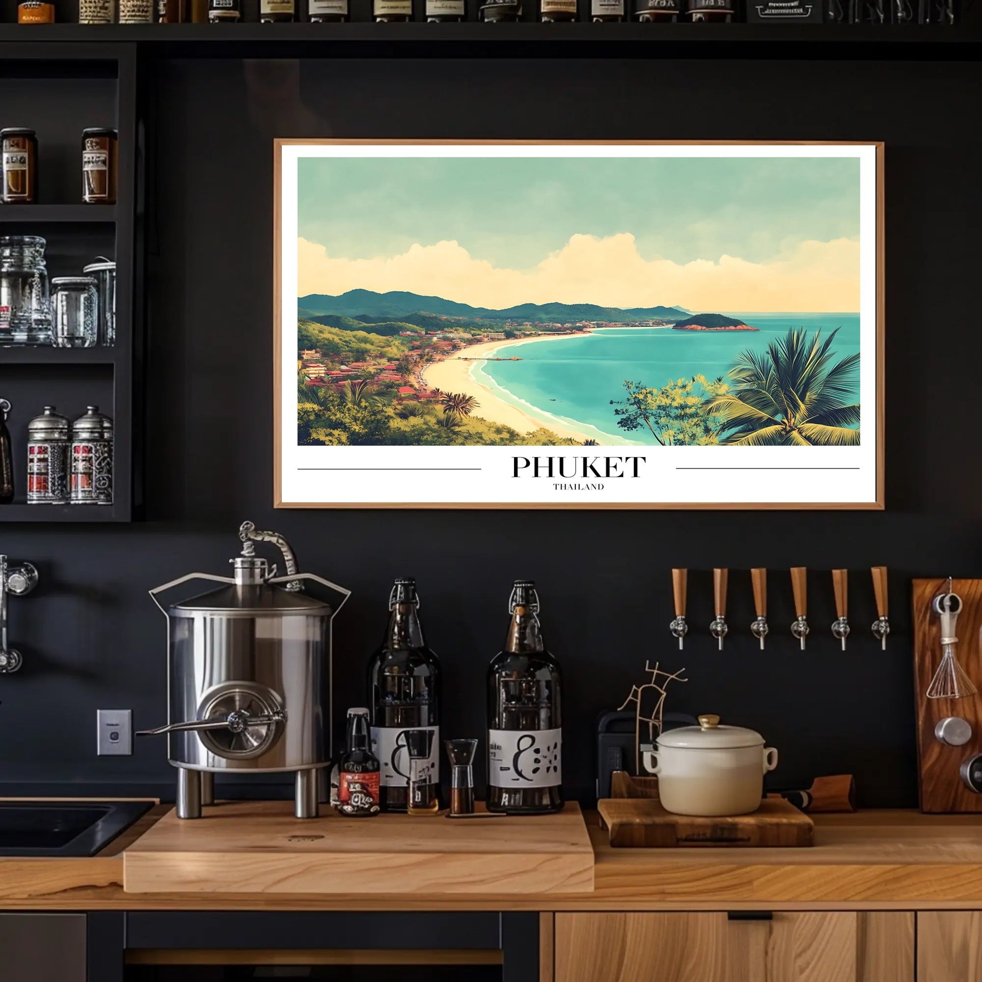 Phuket Coastal Paradise Vintage Travel Poster PosterGoat