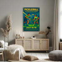 Pickleball Game Full Swing Wall Art Print PosterGoat